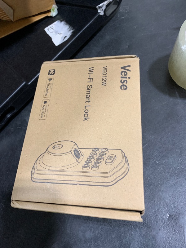 Photo 1 of Veise VE012W Built-in WiFi Fingerprint Smart Lock, App Remote Control, Compatible with Alexa & Google Assistant, Keyless Entry for Front Door, Digital Keypad Deadbolt, Auto Lock, Matte Black