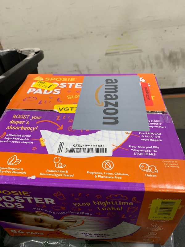 Photo 1 of Sposie Diaper Booster Pads | Stop Leaks in Baby Overnight, Nighttime Diapers | Disposable Toddler Training Underwear Girls & Boys | Adhesive Diaper Pad | 84 Count (Pack of 1)