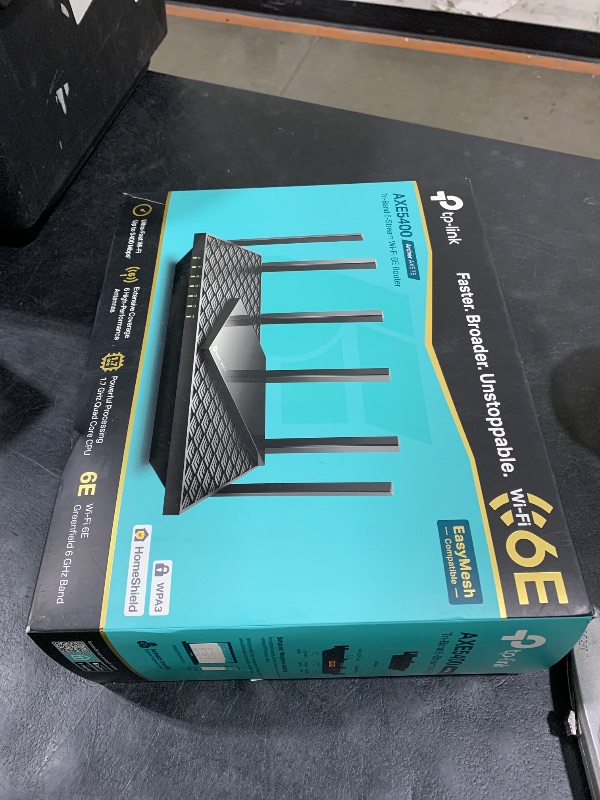 Photo 1 of TP-Link AXE5400 Tri-Band WiFi 6E Router (Archer AXE75), 2025 PCMag Editors' Choice, Gigabit Internet for Gaming & Streaming, New 6GHz Band, 160MHz, OneMesh, Quad-Core CPU, VPN & WPA3 Security