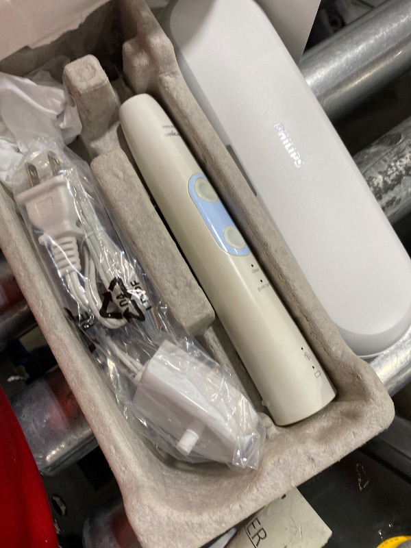 Photo 1 of Philips Sonicare ProtectiveClean 6100 Rechargeable Electric Toothbrush, with Pressure Sensor, 3 Cleaning Modes, SmarTimer and QuadPacer, 14-Day Battery Life, Travel Case, White, Model HX6877/21