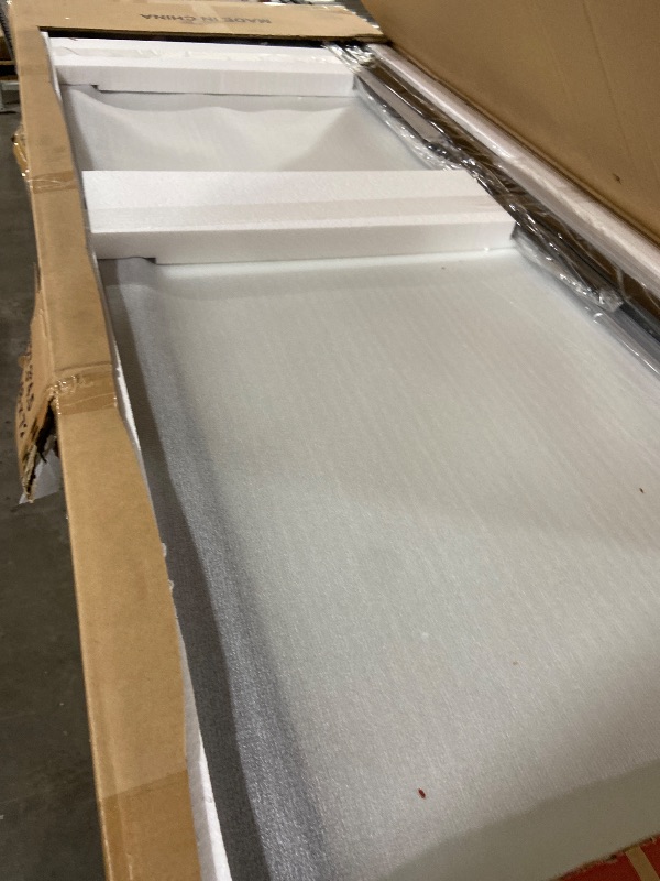 Photo 1 of 48" W ×72" H Frameless Pivot Shower Door, Pivot Swing Shower Glass Door, 1/4"(6mm) SGCC Clear Tempered Glass Shower Door,Matte Black