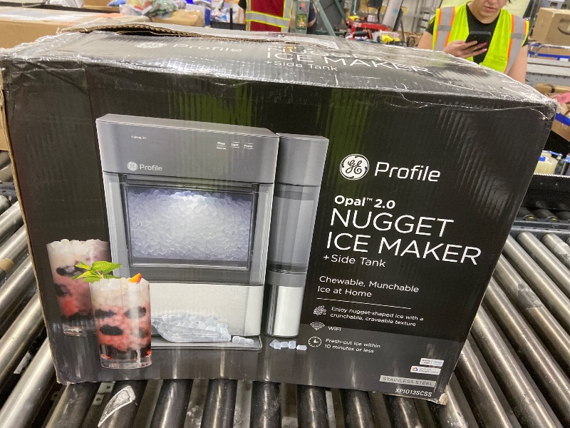 Photo 1 of GE Profile Opal 2.0 with 0.75 Gallon Tank, Chewable Crunchable Countertop Nugget Ice Maker, Scoop included, 38 lbs in 24 hours, Pellet Ice Machine with WiFi & Smart Connected, Stainless Steel