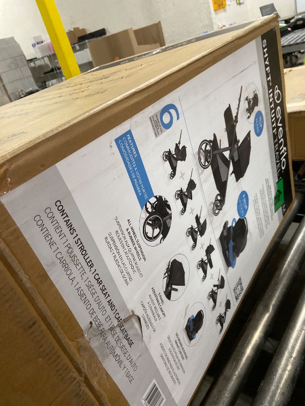 Photo 1 of Evenflo Shyft Intuiti Travel System with Revolve180 LiteMax™ NXT Rotating Rear-Facing Lightweight Preemie and Infant Car Seat 3-30 lbs. (Black Shale)