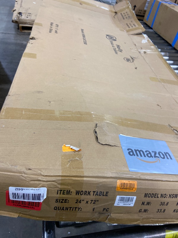 Photo 1 of Hally Sinks & Tables HStainless Steel Table for Prep & Work 24 x 72 Inches, NSF Commercial Heavy Duty Table with Undershelf and Backsplash for Restaurant, Home and Hotel