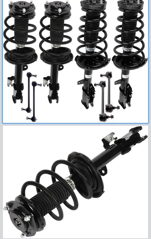 Photo 1 of Struts Shock suspension kit for 2008 2009 2010 2011 for Toyota Highlander(FWD) Front and Rear Pair Complete Strut Assembly,Stabilizer Bar Link Kit 8 Pcs, 11617 11618 172485 172486 K90344 K90345