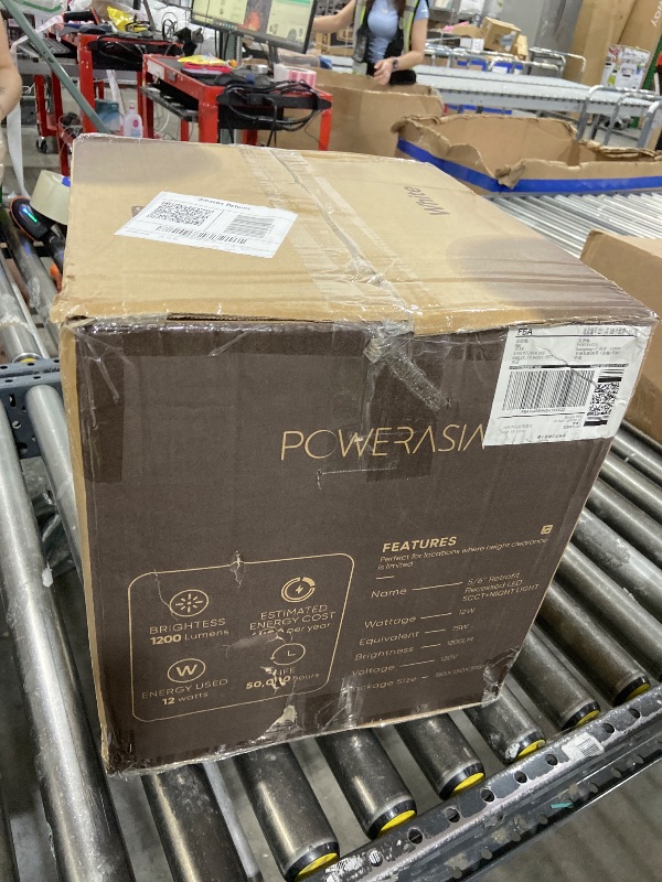 Photo 1 of POWERASIA 24 Pack 5/6 Inch LED Can Lights with Night Light, 5CCT Retrofit Recessed Lighting Selectable 2700K-6000K Dimmable, 12W=75W, 1200LM Downlight with Metal Smooth Trim - ETL and Energy Star