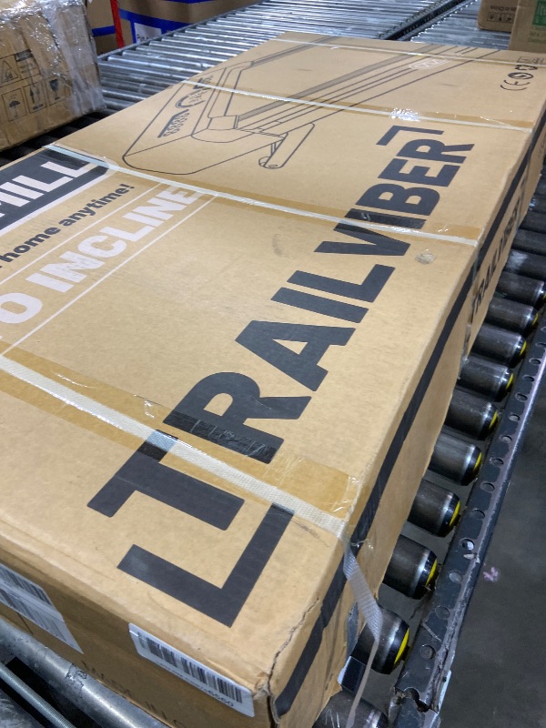 Photo 1 of TRAILVIBER Walking Pad Treadmill with 12% 9-Level Auto Incline, 450 lbs Capacity RGB LED Screen, Bluetooth Speaker Under Desk Treadmill, Compact Treadmills for Home Hiking, Black