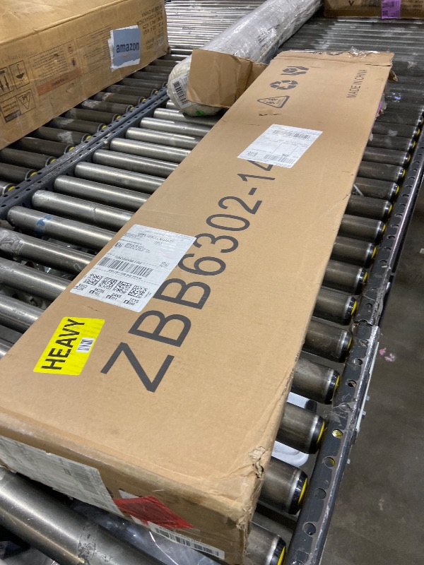 Photo 1 of ZIYOO Solid Bamboo Wood Twin XL Bed Frame with Storage Headboard, 14 inch Platform Twin XL Bed Frames No Box Spring Needed with Steel Slats, Sturdy and Stable, Easy Assembly, Noise Free