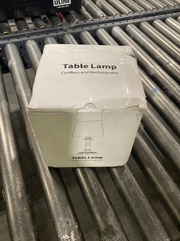 Photo 1 of KDG Cordless Portables Table Lamp, LED Fabric Shade Small Desk Lamps, 4000mAh Battery Powered Lighting, 2700K Stepless Dimmable Light for Living Room, Dining Room, Bedroom, Bedside (Gold)