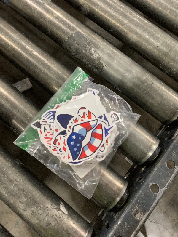 Photo 1 of 100 Pcs American Flag Stickers, USA Country Flag Stickers for Water Bottles, Waterproof Vinyl Gifts for Laptop, Water Bottle,Phone, Luggage, Teen, Adults