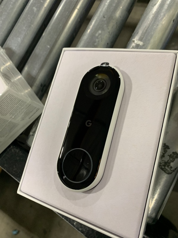 Photo 1 of Google Nest Doorbell (Wired, 3rd Gen) - 2K Video and Gemini, Live View, Night Vision, 2-Way Audio - Works with Google Home - 2025 Model - Snow