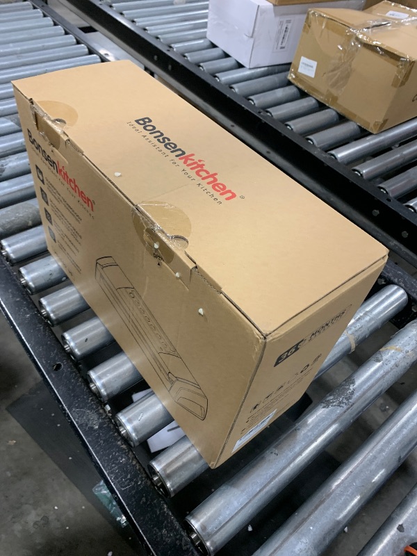 Photo 1 of Bonsenkitchen Vacuum Sealer for Food, Easy-Lock Handle Vacuum Sealer Machine with Bag Clip, Built-in Cutter and Bag Storage for Sous Vide and Meal Prep, 1 Roll Bag & 10 Pre-Cut Bags, Silver