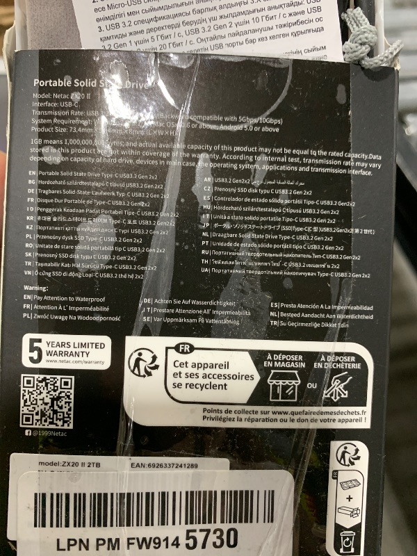 Photo 1 of Netac 2TB Magnetic Portable SSD Up to 2000MB/s Read 1700MB/s Write Speed, Snap and Go, USB 3.2 Gen2 External Solid State Drives Compatible for Smartphone/Laptops/Business Travel Essential, ZX20 II