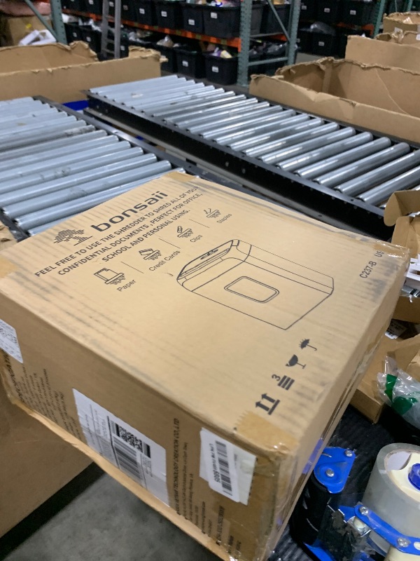 Photo 1 of Bonsaii Paper Shredder for Home Use, 3.4 Gal Wastebasket, 6 Sheet Crosscut Paper Credit Cards, Staples, and Clips Shredder for Home Office Use, Portable Handle Design (C237-B New Version)