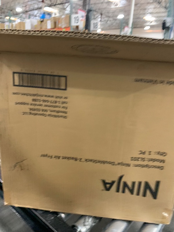 Photo 1 of Ninja Air Fryer, 8 QT DoubleStack 2-Basket, Space Saving Design, Cooks 2lb Chicken Wings, Feeds up to 6 People, 6-in1 Air Fryer, Roast, Bake & More, Easy to Clean, Dishwasher Safe Parts, Black, SL201