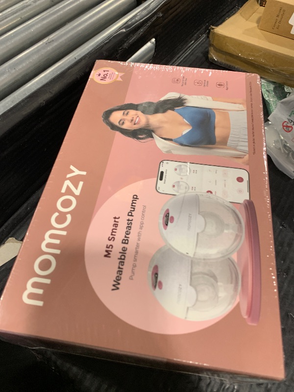 Photo 1 of Momcozy M5 Smart APP Controlled Wearable Breast Pump, Hands-Free Wireless Electric Pump, 3 Modes 9 Suction Levels, BPA-Free, Portable Lightweight, 24mm Flange, 2-Pack Cozy Red