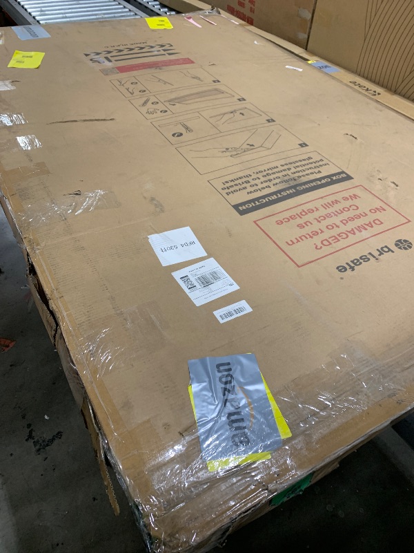 Photo 1 of major damage-----------------------brisafe Full Length Stand Up Mirror on Wheels,75''L×95''W,Large Tri-Fold Floor Mirror with Stand,Movable 3-Way Full Length Standing Mirror for Gym, Dance Studio, Fitness Room, and Home (Black)