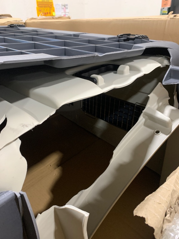 Photo 1 of SportPet Designs Plastic Kennels Rolling Plastic Airline Approved Wire Door Travel Dog Crate, XXX-Large, Gray