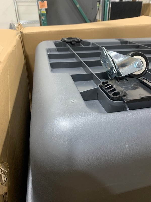 Photo 1 of SportPet Designs Plastic Kennels Rolling Plastic Airline Approved Wire Door Travel Dog Crate, XXX-Large, Gray