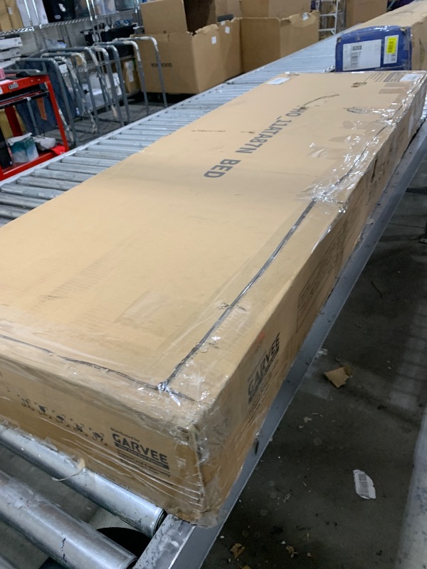 Photo 1 of Garvee White Queen PU Leather Upholstered Bed Frame with 4 Storage Drawers, Adjustable Headboard, Sturdy Wooden Slats, No Box Spring Required, Easy Assembly
