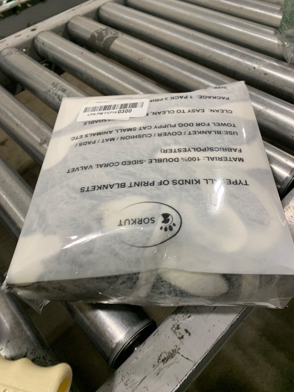 Photo 1 of 1 Pack 3 Puppy Blankets Super Soft Warm Sleep Mat Grey Cute Print Blanket Fluffy Fleece Pet Blanket Flannel Throw Dog Blankets for Small Dogs Puppy Dogs Fluffy Cats,Bone-Medium(29"x20")