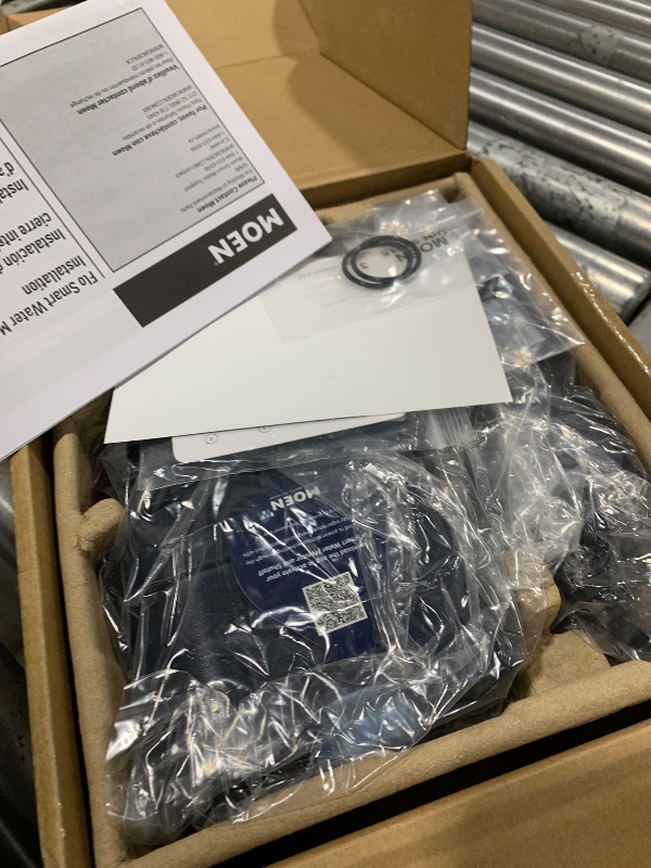 Photo 1 of Moen Flo Smart Water Monitor and Automatic Shutoff Sensor, Wi-Fi Connected Water Leak Detector for 1-Inch Diameter Pipe, 900-006