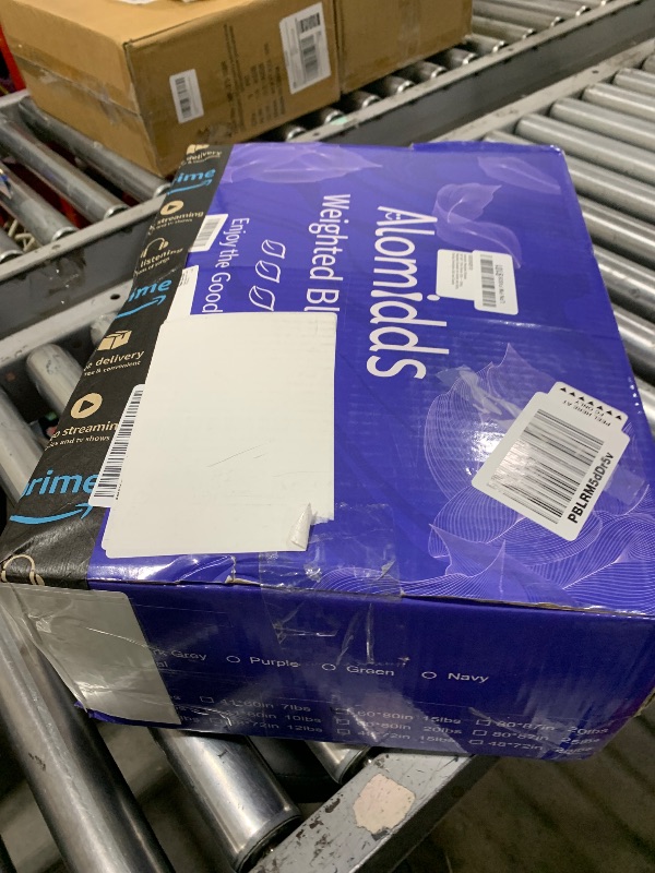 Photo 1 of Alomidds Weighted Blanket (60"x80",15lbs Queen Size - Grey), Weighted Blankets for Adults and Kids, Cooling Breathable Soft and Comfort Minky, Heavy Blanket Microfiber Material with Glass Beads