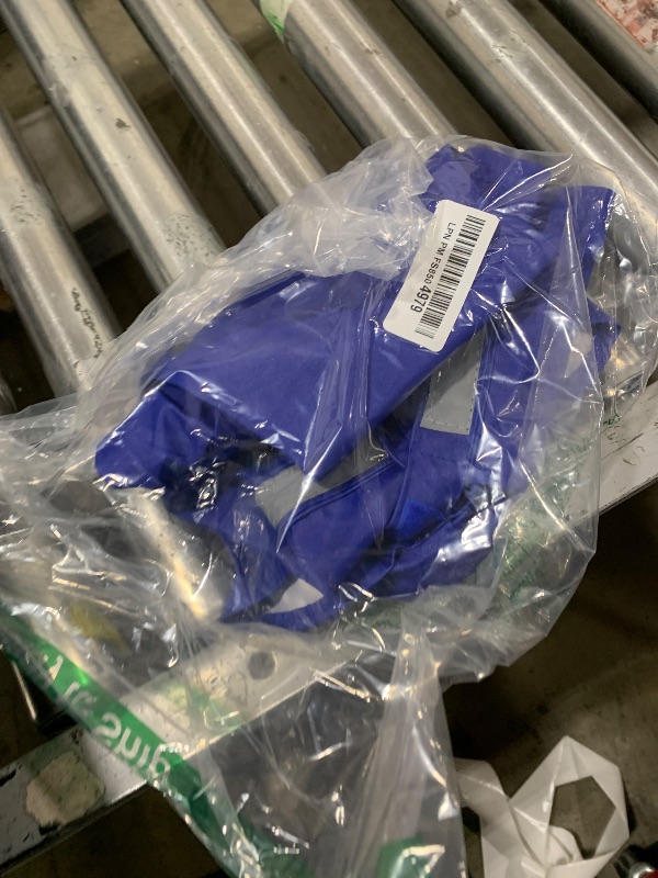 Photo 1 of Large Dog Raincoat Adjustable Pet Waterproof Clothes Lightweight Rain Jacket Poncho Hoodies with Strip Reflective(Dark Blue,L)