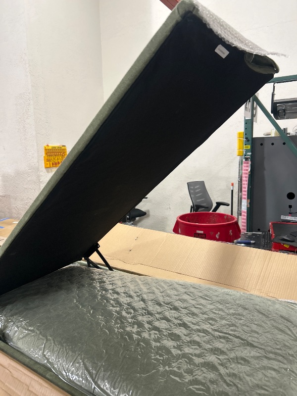 Photo 1 of GREEN SECTIONAL SOFA WITH INSIDE STORAGE