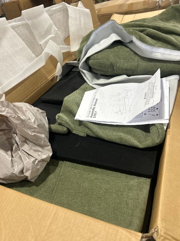 Photo 1 of GREEN SECTIONAL SOFA WITH INSIDE STORAGE