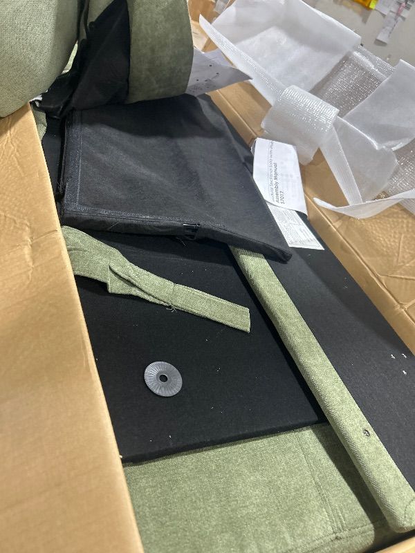 Photo 1 of GREEN SECTIONAL SOFA WITH INSIDE STORAGE