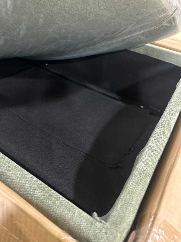 Photo 1 of GREEN SECTIONAL SOFA WITH INSIDE STORAGE