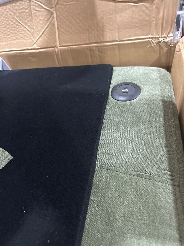 Photo 1 of GREEN SECTIONAL SOFA WITH INSIDE STORAGE