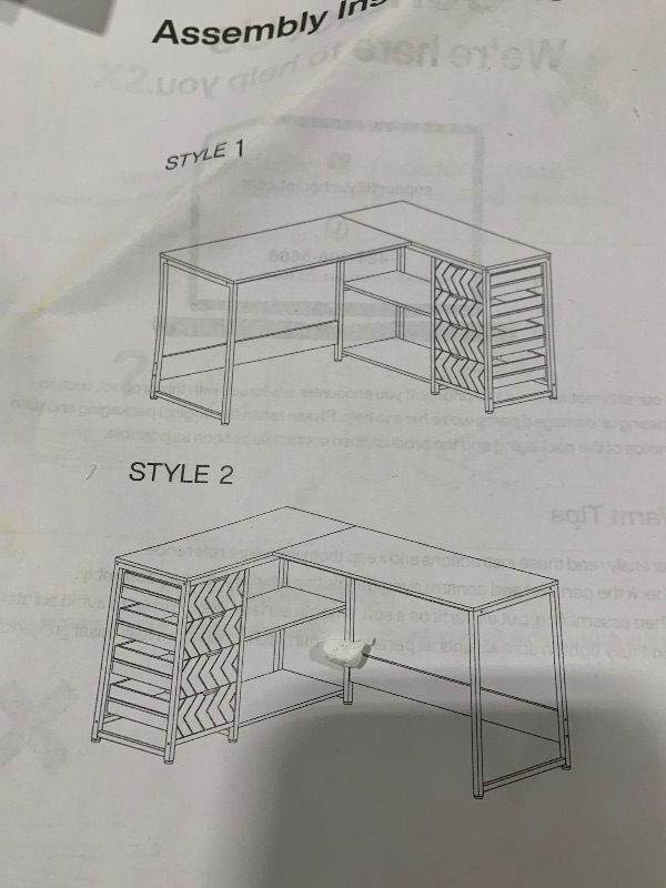 Photo 1 of L SHAPED DESK 
