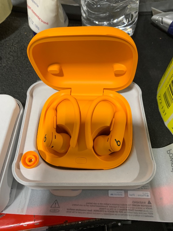 Photo 1 of Beats Powerbeats Pro 2 - Wireless Noise Cancelling Workout Earbuds with Secure- Fit Earhooks, Up to 45-Hour Battery with Charging Case, Sweat & Water Resistant, Heart Rate Monitoring - Electric Orange