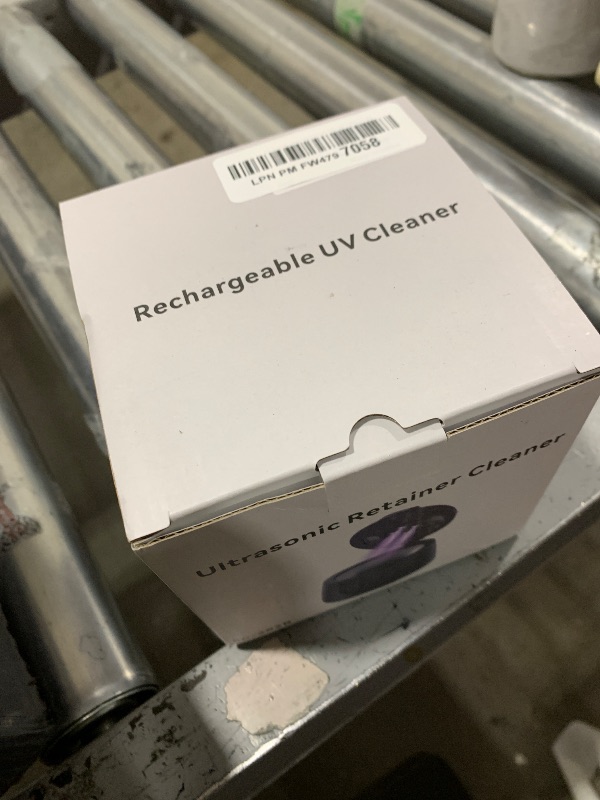 Photo 1 of Ultrasonic Retainer Cleaner Machine, 48kHz Rechargeable Cordless Denture Cleaner with 4000mAh Battery, 200ML Dental Cleaning Pod for Dentures, Mouth Guards, Aligner, Night Guard, Jewelry Black