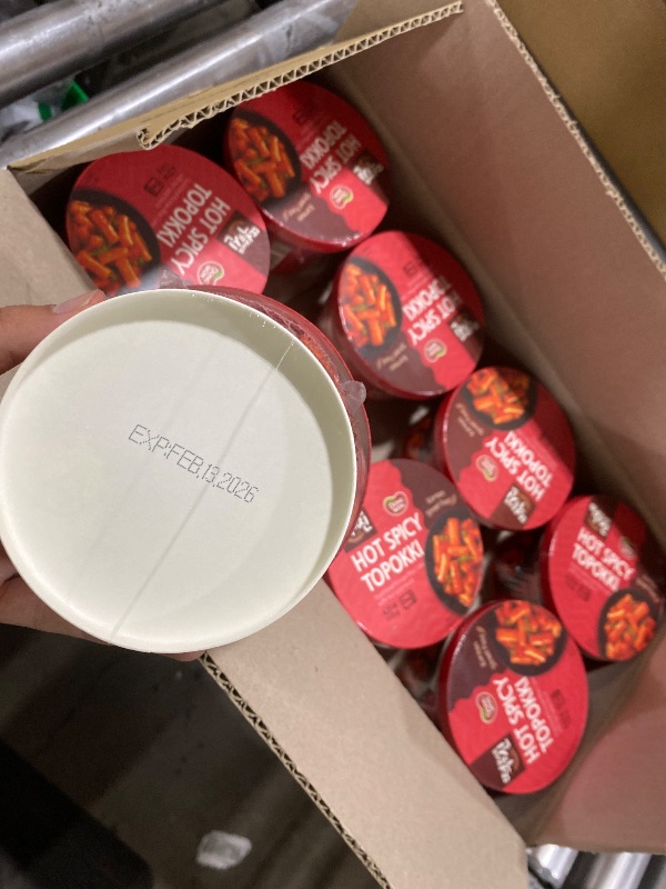 Photo 1 of [Dongwon] Intense Fiery Hot Spicy Korean Rice Cake Topokki | Popular Korean Street Food | Easy to Prepare | Bold and Flavorful Chewy Snack for Spice Enthusiasts (8 Bowls)