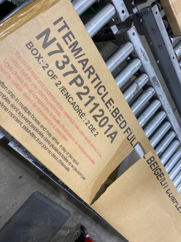 Photo 1 of FULL SIZE BED FRAME BOX 2 OF 2 MISSING 1 BOX 