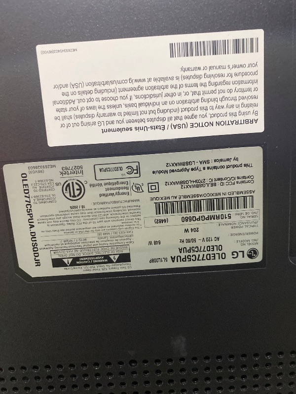 Photo 1 of LG 77-Inch Class OLED evo AI 4K C5 Series Smart TV w/Dolby Atmos, Dolby Vision, HDR10, AI Super Upscaling 4K, Filmmaker Mode, Wow Orchestra, Alexa Built-in (OLED77C5PUA, 2025)