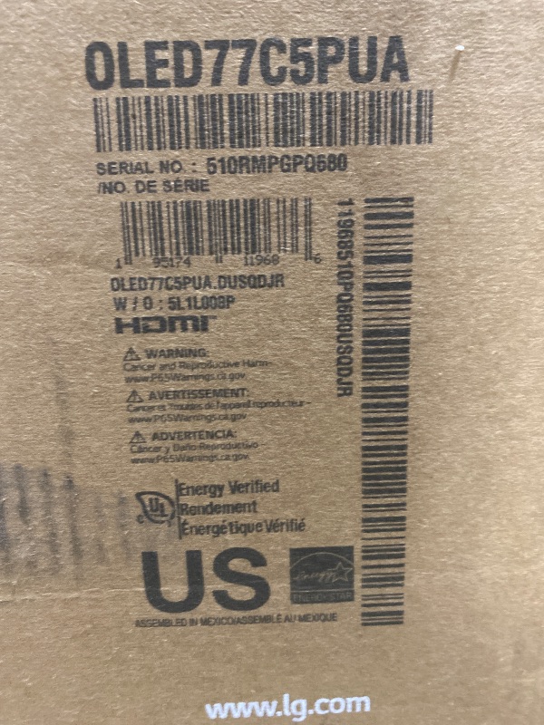 Photo 1 of LG 77-Inch Class OLED evo AI 4K C5 Series Smart TV w/Dolby Atmos, Dolby Vision, HDR10, AI Super Upscaling 4K, Filmmaker Mode, Wow Orchestra, Alexa Built-in (OLED77C5PUA, 2025)