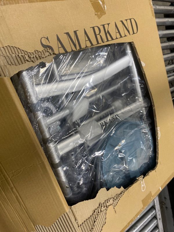 Photo 1 of SAMARKAND 3 in 1 Commode Shower Chair with Wheels + Wheelchair Tray + Footrest – Rolling Shower Chair for Elderly and Disabled - Bedside Commode Toilet - Shower Wheelchair - Toilet Riser with Handles