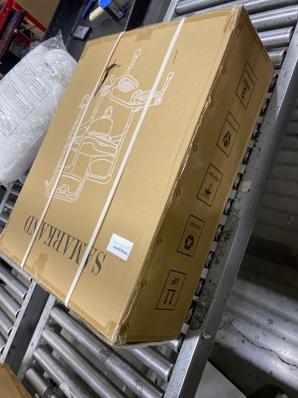 Photo 1 of SAMARKAND 3 in 1 Commode Shower Chair with Wheels + Wheelchair Tray + Footrest – Rolling Shower Chair for Elderly and Disabled - Bedside Commode Toilet - Shower Wheelchair - Toilet Riser with Handles