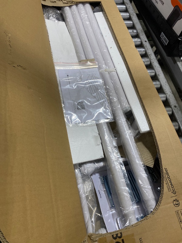 Photo 1 of Novilla Metal Bed Frame Queen Size - Modern Minimalist Victorian Style with Headboard/Footboard, Heavy-Duty Steel Slats/Underbed Storage/No Box Spring Needed/Easy Assembly/Noise Free/White