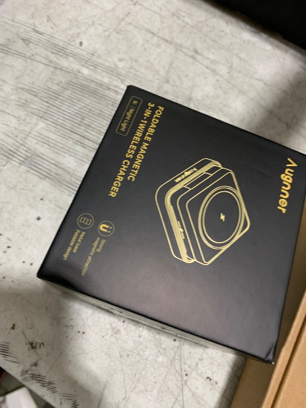 Photo 1 of ?2026 Upgraded?Wireless Charger 3 in 1, Foldable Wireless Charging Station with Night Light for Apple MagSafe Charger, Travel Magnetic Charger Stand, Nightstand Fast 15W Charging Station (20W Adapter)