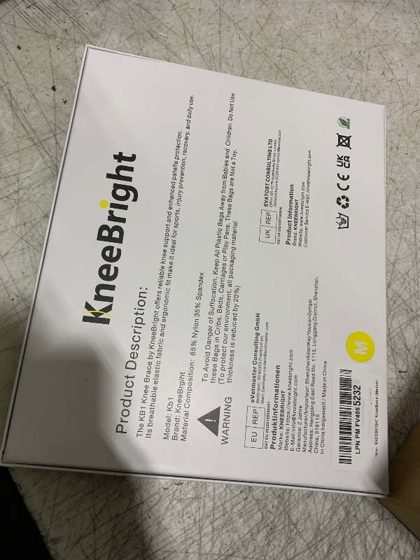 Photo 1 of KNEEBRIGHT Light Hinged Knee Brace for Women, Strong Adjustable Compression Knee Brace for Men, Quick Wrap Around Patella Support with Side Stabilizers for Meniscus Tear, Arthritis Size M