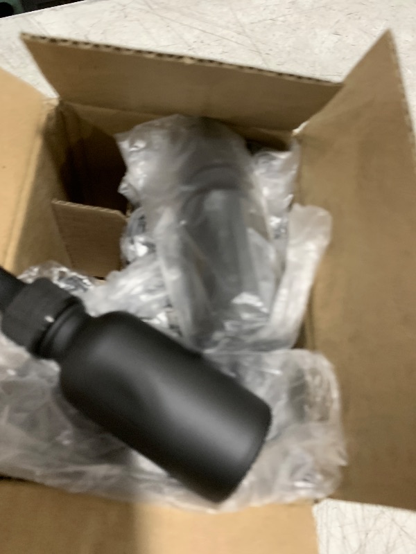 Photo 1 of 
12 Pack Black Coated Boston Round Essential Oils Aromatherapy Glass Bottles Jar With Bamboo dropper cap, 1oz
