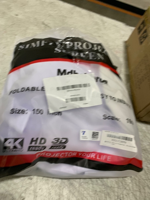 Photo 1 of Mdbebbron 150 inch Projection Screen 16:9 Foldable Anti-Crease Portable Projector Movies Screen for Office Home Theater Indoor Outdoor Support Double Sided Projection