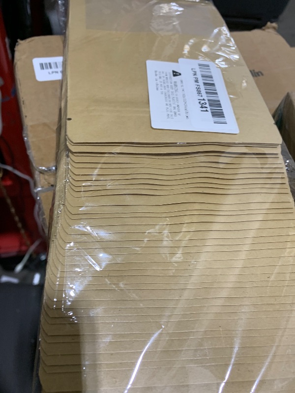 Photo 1 of 100 Pcs 5x8 Inch Kraft Paper Bags with Transparent Window, Stand Up Pouches,Smell Proof Bags,Resealable Bags for Small Business, Zipper Food Storage,for Packaging Snacks Cookies Candy