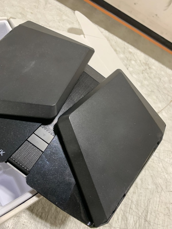 Photo 1 of NETGEAR Nighthawk WiFi 6E Router (RAXE500) - Security Features, 12-Stream Gigabit Router AXE11000 Tri-Band Wireless Speed (Up to 10.8Gbps), New 6GHz Band, Coverage up to 3,500 sq. ft, 60 Devices