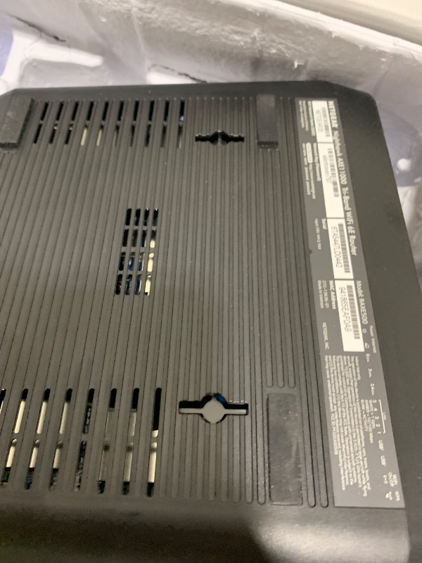 Photo 1 of NETGEAR Nighthawk WiFi 6E Router (RAXE500) - Security Features, 12-Stream Gigabit Router AXE11000 Tri-Band Wireless Speed (Up to 10.8Gbps), New 6GHz Band, Coverage up to 3,500 sq. ft, 60 Devices